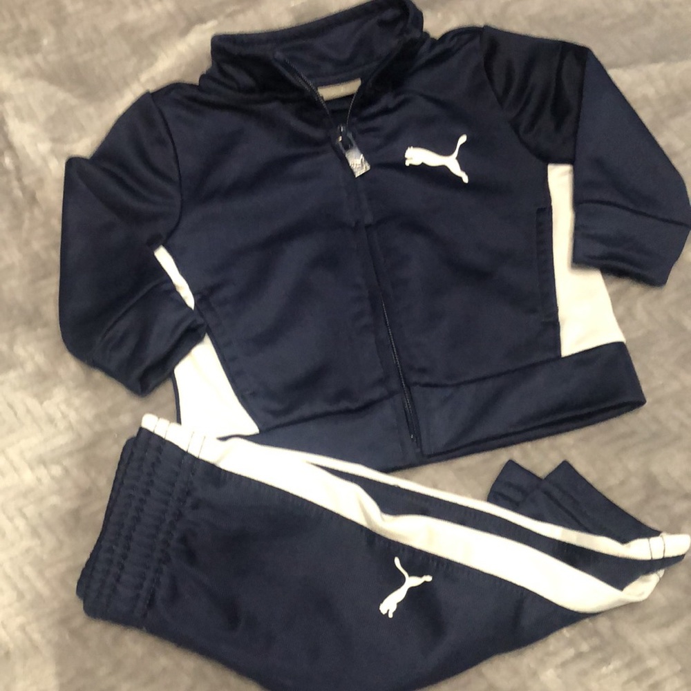 Puma navy & white 2 piece tracksuit 0-3 months